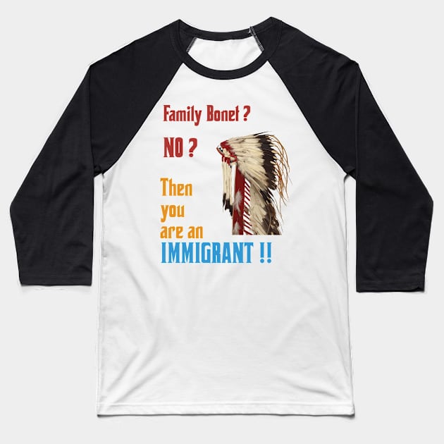 IMMIGRANT Baseball T-Shirt by Drew-Drew